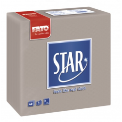 Servetele 38x38 cm, 2 straturi, embosate, Star Dove Gri, Fato Servetele 38x38 cm, 2 straturi, embosate, Star Dove Gri, Fato