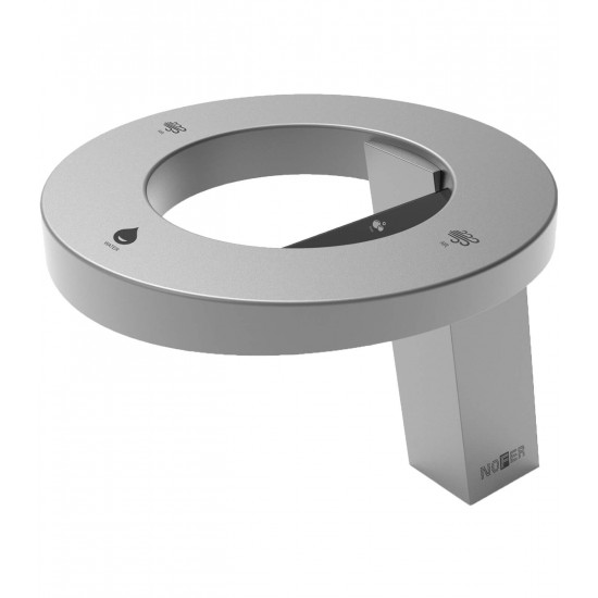 Uscator de maini, dozator de sapun si set de robinet pe blat, culoare titan Concept 3, Nofer Uscator de maini, dozator de sapun si set de robinet pe blat, culoare titan Concept 3, Nofer