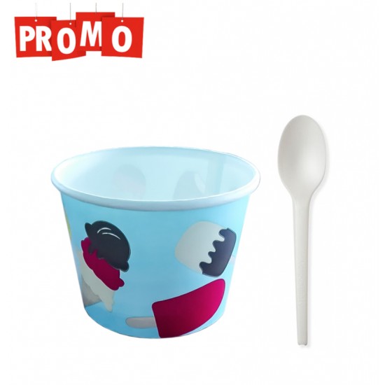 Pachet 1 bax Cupa inghetata si 1 bax Lingurite Pachet 1 bax Cupa inghetata si 1 bax Lingurite
