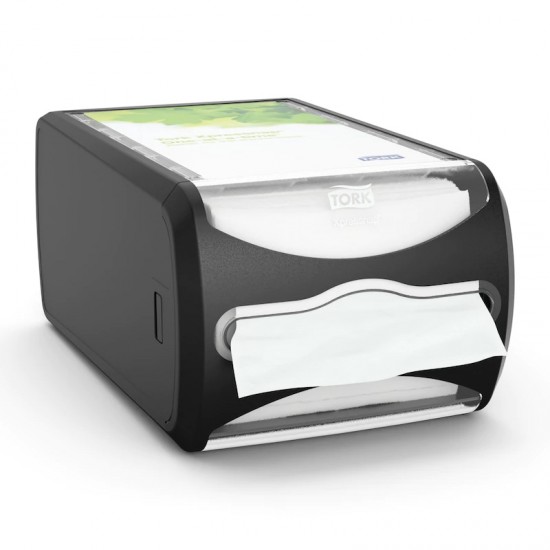 Dispenser negru șervețele de masă Tork Xpressnap® Countertop