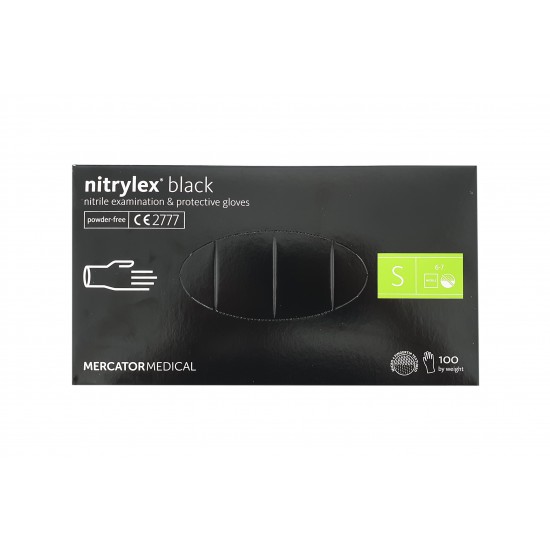 Manusi examinare si protectie Nitrylex, negre, 100buc/set Manusi examinare si protectie Nitrylex, negre, 100buc/set