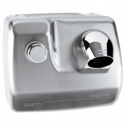 Uscator de par din inox satinat SANIFLOW Mediclinics, actionare cu buton Uscator de par din inox satinat SANIFLOW Mediclinics, actionare cu buton
