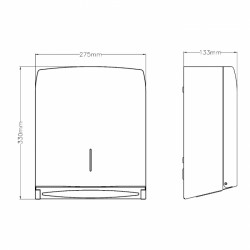 Dispenser din inox lucios, pentru prosoape pliate de hartie, Mediclinics Dispenser din inox lucios, pentru prosoape pliate de hartie, Mediclinics