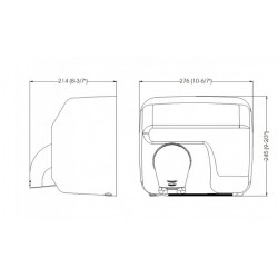 Uscator de maini, actionare cu senzor, SANIFLOW Mediclinics, din inox lucios Uscator de maini, actionare cu senzor, SANIFLOW Mediclinics, din inox lucios