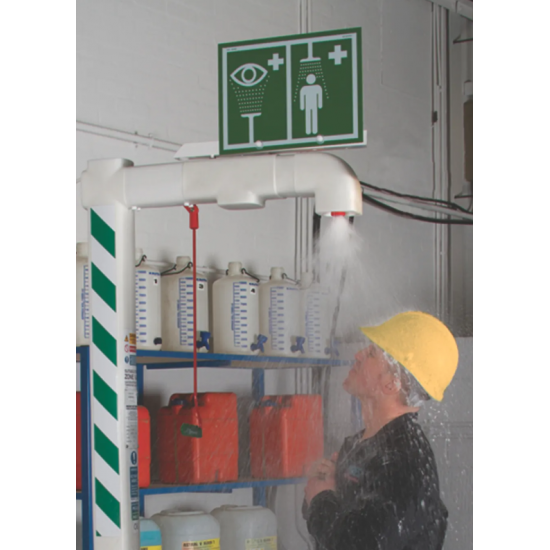 Dus de siguranta cu protectie la inghet si spalare oculara/fata AH545 Hughes spalare oculara de urgenta