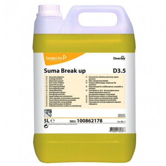 Detergent degresant lichid SUMA Force/ Breakup D3.5, Diversey, 5L