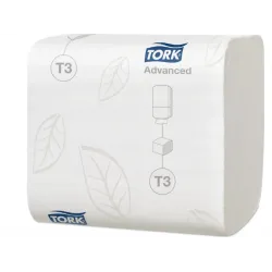 Hârtie igienică pliată, 2 straturi, Tork Advanced Hârtie igienică pliată, 2 straturi, Tork Advanced
