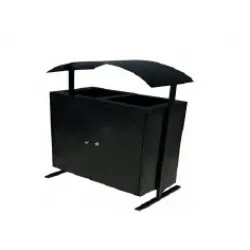 Cos de gunoi pentru exterior, Negru, 256 L Cos de gunoi pentru exterior, Negru, 256 L
