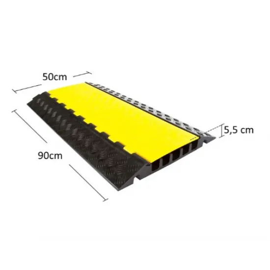 Limitator de viteza cu trecere pentru cabluri, 5 canale, 90 x 50 x 5,5cm