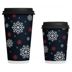 Pahare sarbatori - 414 ml - model iarna - 100 buc Pahare sarbatori - 414 ml - model iarna - 100 buc