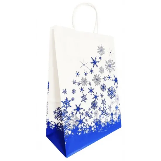 Sacosa imprimata stelute albastre - 22x12x31cm - 100 buc