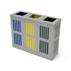 OSLO S Insula pentru reciclare din metal 3x37l, 25x75x70 cm, pentru spatii moderne OSLO S Insula pentru reciclare din metal 3x37l, 25x75x70 cm, pentru spatii moderne