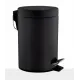 Cos gunoi circular cu pedala, otel vopsit negru, 5 L, Mediclinics