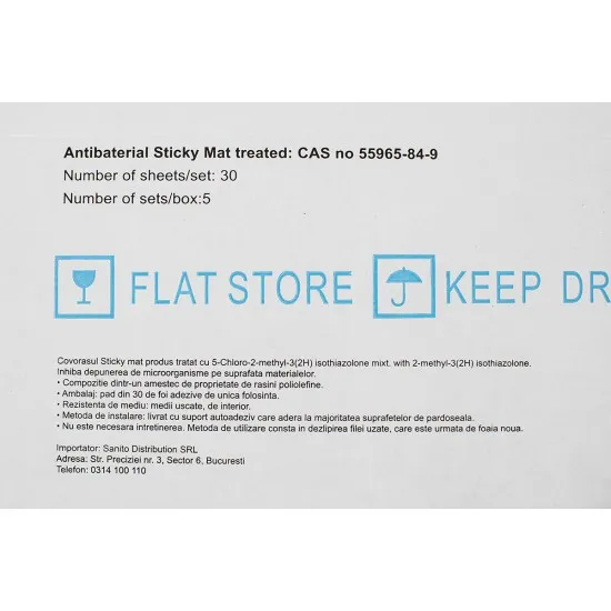 Covoras antibacterian tratat cu proprietăți dezinfectante Sticky Mat, Alb, 45 x 115 cm Covoras antibacterian tratat cu proprietăți dezinfectante Sticky Mat, Alb, 45 x 115 cm