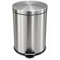 Coș de gunoi din inox cu pedală și capac soft-close, 20 L