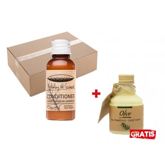 Pachet 1 bax (400buc) Balsam De Par 30 Ml - Botanika si GRATUIT 50 buc Balsam ingrijire par premium - AQAS Olive, 45ml