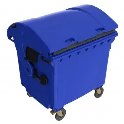 Eurocontainer din material plastic 1100 l albastru cu capac rotund - Transport Inclus Eurocontainer din material plastic 1100 l albastru cu capac rotund - Transport Inclus