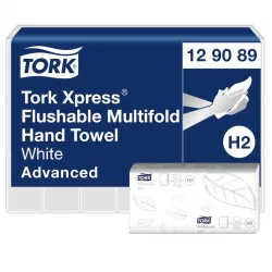 Prosoape de mâini Tork Xpress®, Albe, două straturi, 200 porții/pachet, H2