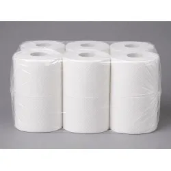Hartie igienica alba gofrata, 2 straturi, 112 m, derulare centrala, AQAS One Mini