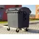 Container HDPE CLF 1100L cu capac plat negru - Transportul nu este inclus