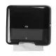 Dispenser negru de prosoape din hartie mini Tork, V  si ZZ Fold, capacitate de 300 servetele Dispenser negru de prosoape din hartie mini Tork, V  si ZZ Fold, capacitate de 300 servetele
