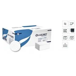 Prosoape albe, pliate in V, 2 straturi, 25x23cm, Lucart, 150/pachet Prosoape albe, pliate in V, 2 straturi, 25x23cm, Lucart, 150/pachet