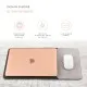 Husa laptop, MacBook 13 inch, piele naturala cu mouse pad, inchidere magnetica, margini vopsite manual, e-store, gri