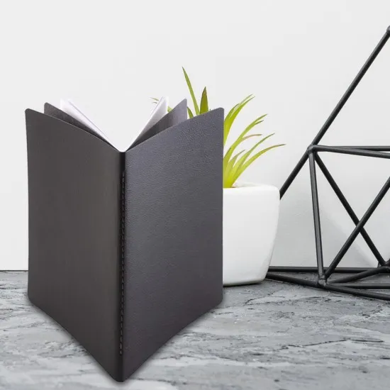 Notes Pastel, piele, 12,5x20 cm, velin, negru