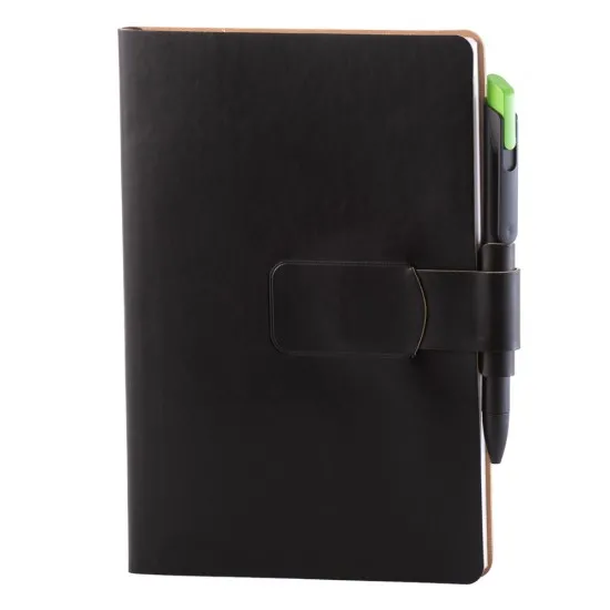Notes Ravelo, piele, A5, liniat alb, negru Notes Ravelo, piele, A5, liniat alb, negru