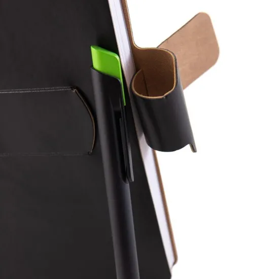 Notes Ravelo, piele, A5, liniat alb, negru Notes Ravelo, piele, A5, liniat alb, negru