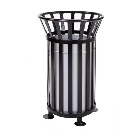 Cos stradal pentru gunoi, Negru, Metal, 35 L Cos stradal pentru gunoi, Negru, Metal, 35 L