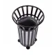 Cos stradal pentru gunoi, Negru, Metal, 35 L Cos stradal pentru gunoi, Negru, Metal, 35 L
