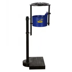 Scrumiera cu picior pentru exterior, Albastru, Metal, 20 L Scrumiera cu picior pentru exterior, Albastru, Metal, 20 L