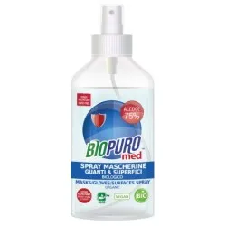 Spray igienizant pentru masca, manusi si suprafete bio 250ml Biopuro                                 Spray igienizant pentru masca, manusi si suprafete bio 250ml Biopuro