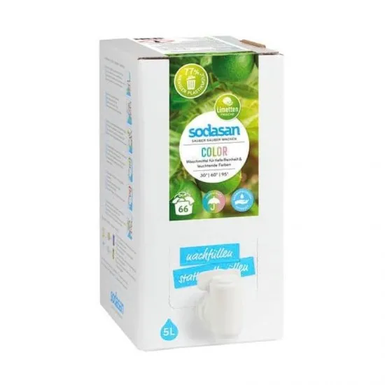 Detergent ecologic lichid pentru rufe albe si colorate 5L SODASAN Detergent ecologic lichid pentru rufe albe si colorate 5L SODASAN