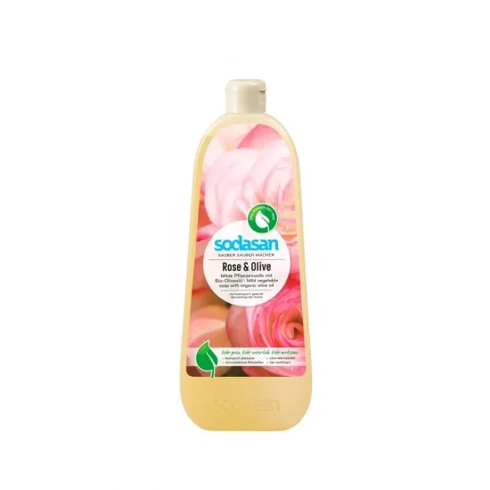 Sapun lichid gel de dus bio trandafir masline 1L SODASAN