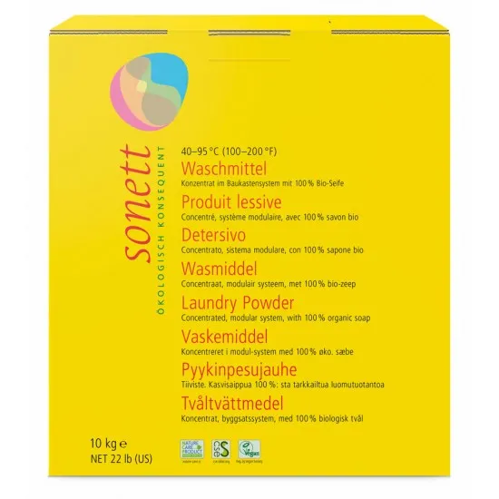 Detergent praf pentru rufe, ecologic, 10 kg, Sonett                                                  Detergent praf pentru rufe, ecologic, 10 kg, Sonett