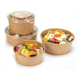 Caserola salata din carton KRAFT, capac transparent, 1100 cc Caserola salata din carton KRAFT, capac transparent, 1100 cc