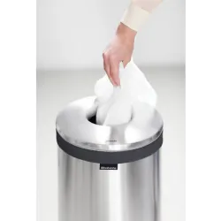 Cos rufe, 35L, capac metalic - otel mat