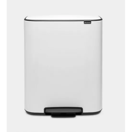 Cos gunoi Bo cu pedala, 2 x 30L - Alb Cos gunoi Bo cu pedala, 2 x 30L - Alb