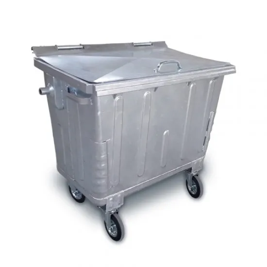 Container zincat CLA 1100L cu capac plat , Transport inclus