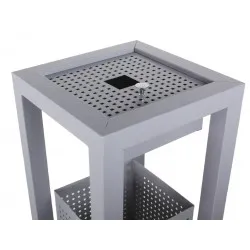 KUOKIO C, Cos scrumiera, cu design modern, metalic, de exterior, Gri KUOKIO C, Cos scrumiera, cu design modern, metalic, de exterior, Gri