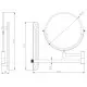 Oglinda rotunda cosmetica reversibila, brat extensibil, montare pe perete, 235 x 410 mm Oglinda rotunda cosmetica reversibila, brat extensibil, montare pe perete, 235 x 410 mm