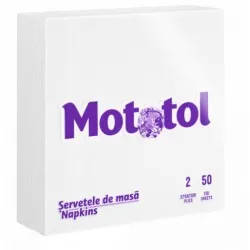 Servetele de masa 39x39cm albe, 2 straturi, Mototol, 50 buc/ pac Servetele de masa 39x39cm albe, 2 straturi, Mototol, 50 buc/ pac