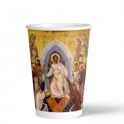 Pahare Paste Icoana (capac inclus) - 12oz (355ml) - 100 buc. Pahare Paste Icoana (capac inclus) - 12oz (355ml) - 100 buc.