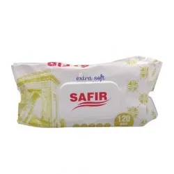 Servetele umede Safir, cu capac, 120 buc Servetele umede Safir, cu capac, 120 buc