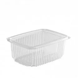 Caserola PET cu capac atasat, GROASA, 1000 cc, 100 buc/set