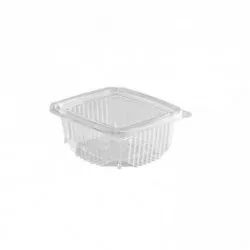 Caserola PET cu capac atasat, GROASA, 150 cc, 100 buc/set Caserola PET cu capac atasat, GROASA, 150 cc, 100 buc/set