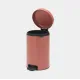 Cos gunoi cu pedala newIcon, 3L - Roz teracota Cos gunoi cu pedala newIcon, 3L - Roz teracota