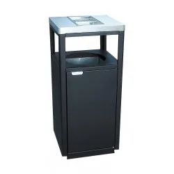 Cos de gunoi pentru parc, Negru, 45 L Cos de gunoi pentru parc, Negru, 45 L